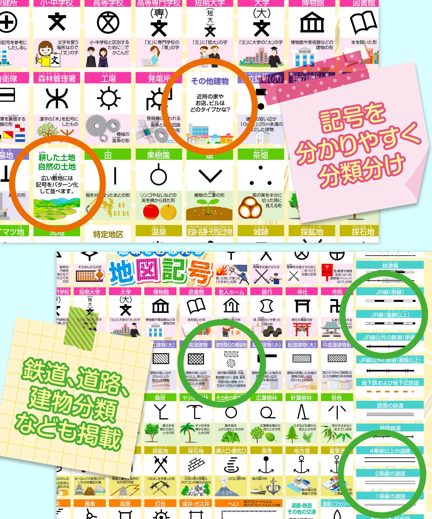 地図記号 お風呂ポスター 意味で覚える地図記号