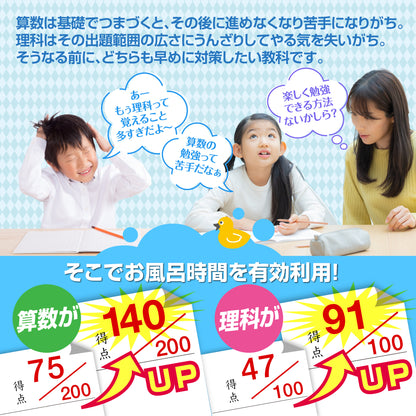 セット価格 中学受験マスター算数／理科 お風呂ポスター２種類セット