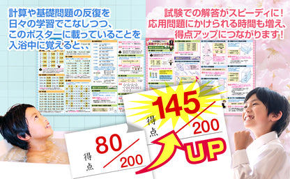 中学受験マスター算数テクニック集 お風呂ポスター 2枚セット
