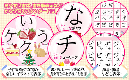 ひらがなとカタカナ お風呂ポスター 2枚セット ユニコーンデザイン