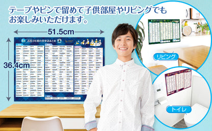 高校３年間の英単語まとめ お風呂ポスター 3枚セット
