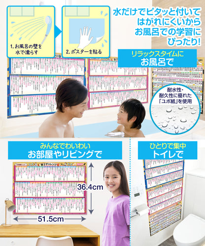 中学受験マスター漢字チャレンジ お風呂ポスター 3枚セット
